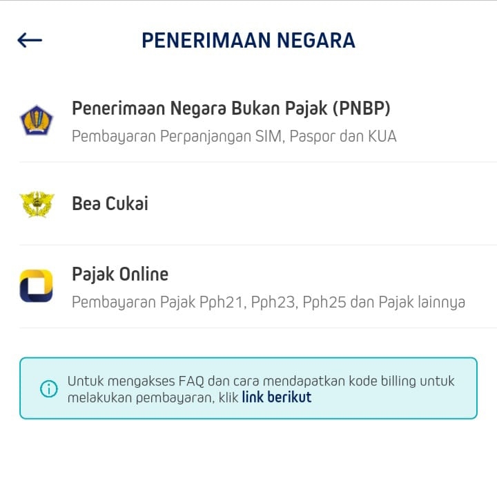 Fitur Penerimaan Negara Finpay Money